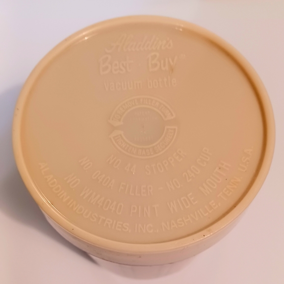 Alladin Best Buy 70's Vacuum Bottle Brown Plaid 14 oz. Thermos - Picture 3 of 3